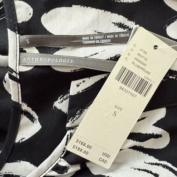 Anthropologie Somerset Maxi Dress Womens Small S Black White Hearts Pockets NWT - Picture 11 of 12